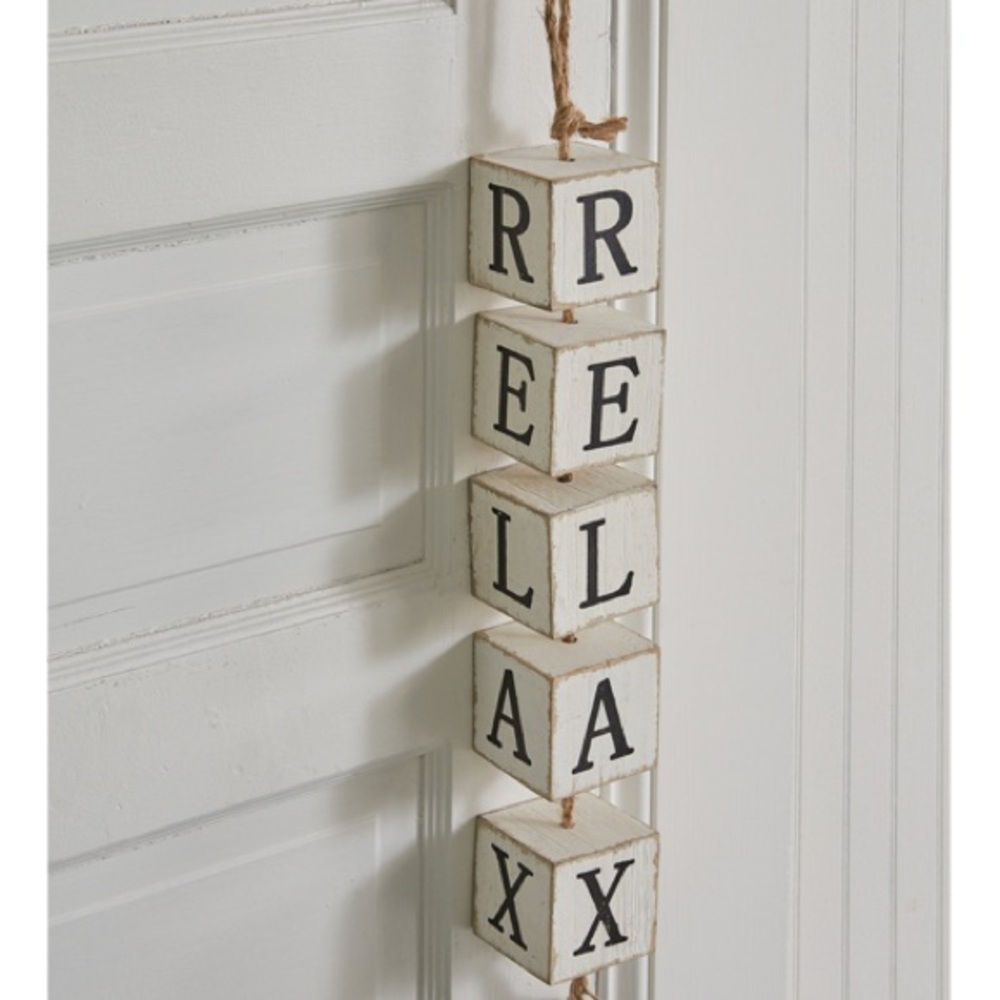 Wooden Relax Block Sign
